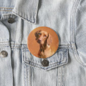Hungarian Vizsla Dog Artwork Button (In Situ)