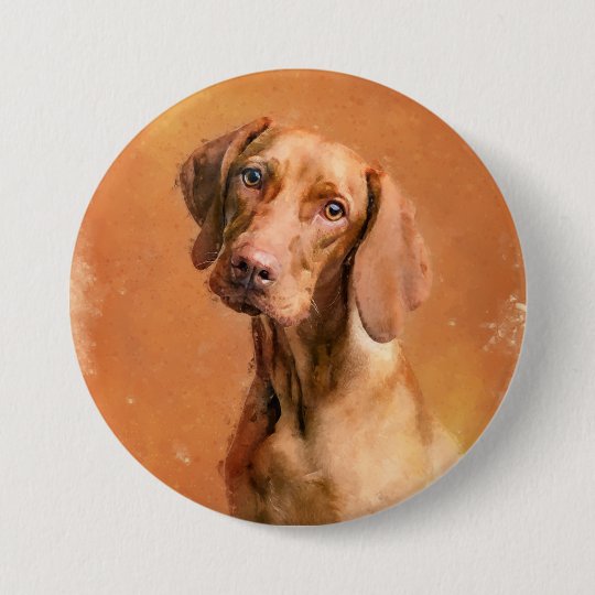 Hungarian Vizsla Dog Artwork Button
