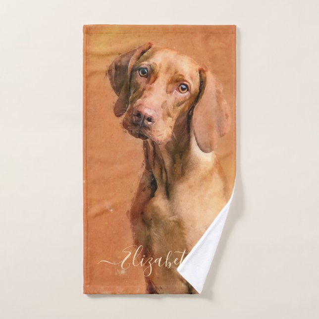 Hungarian Vizsla Dog Hand Towel (Hand Towel)