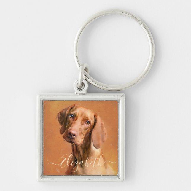 Hungarian Vizsla Dog Keychain (Front)