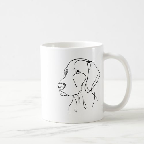 Hungarian Vizsla Dog Line Art _  Coffee Mug