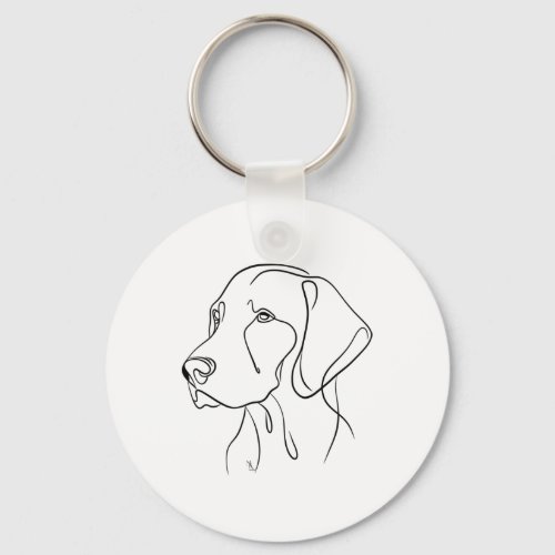 Hungarian Vizsla Dog Line Art _  Keychain