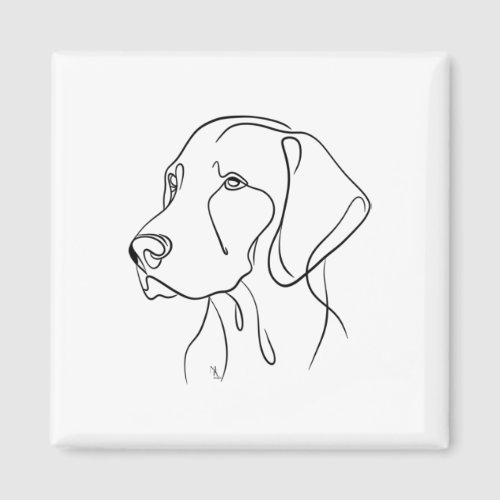 Hungarian Vizsla Dog Line Art _  Magnet