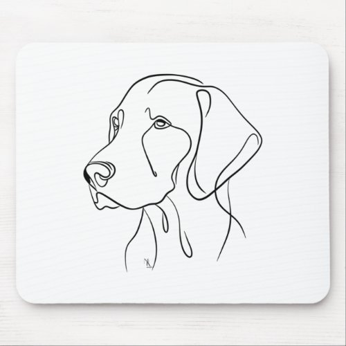 Hungarian Vizsla Dog Line Art _  Mouse Pad