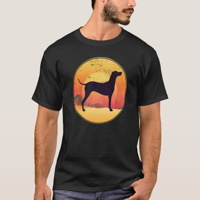 Hungarian Vizsla Dog Retro  8 T-Shirt (Front)