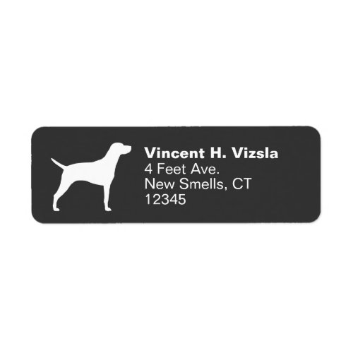 Hungarian Vizsla Dog Silhouette Return Address Label