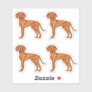 Hungarian Vizsla Pointer Dog Cartoon Illustration Sticker