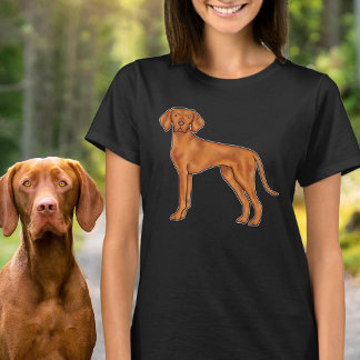 Hungarian Vizsla Pointer Dog Cartoon Illustration T-Shirt