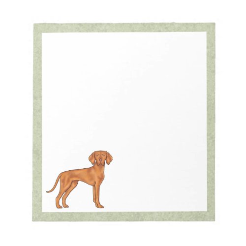 Hungarian Vizsla Pointer Dog Cute Cartoon Dog Notepad