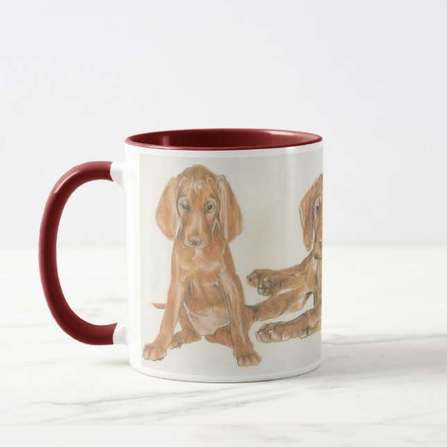 Hungarian Vizsla Puppies Mug (Left)
