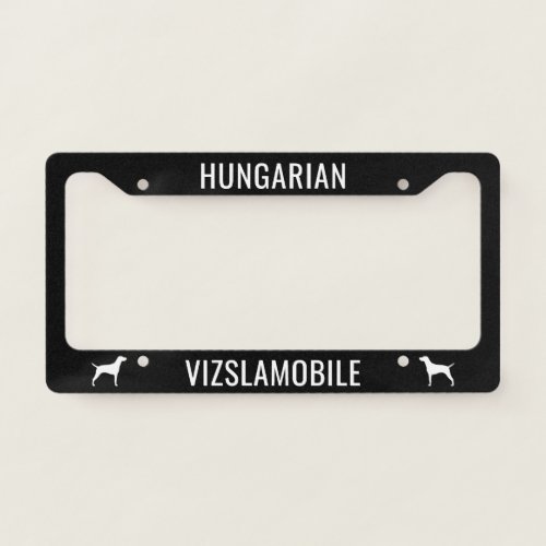 Hungarian Vizslamobile Vizsla Silhouettes Custom License Plate Frame