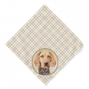 Hungarian Wirehaired Vizsla Painting Cute Dog Art Bandana