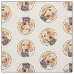 Hungarian Wirehaired Vizsla Painting Cute Dog Art Fabric