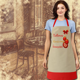 Hungarian Xmas Greetings Apron