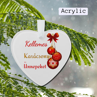 Hungarian Xmas Greetings Ornament