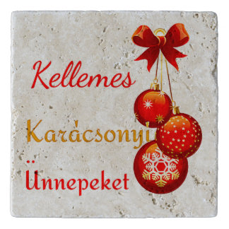 Hungarian Xmas Greetings Trivet