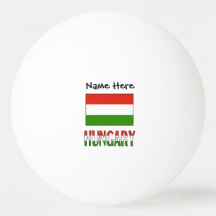 Hungary and Hungarian Flag Personalized Ping Pong Ball