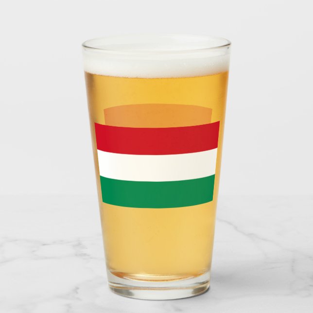HUNGARY BEER GLASS  (Front Filled)