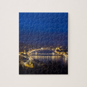 Hungary Budapest at night panorama Jigsaw Puzzle