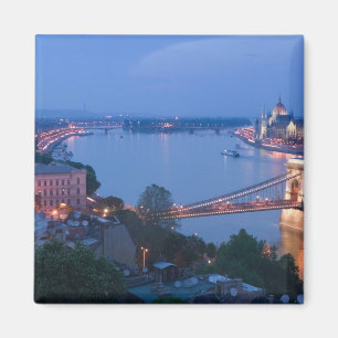 HUNGARY, Budapest: Szechenyi (Chain) Bridge, 2 Magnet