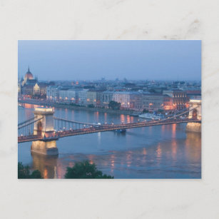 HUNGARY, Budapest: Szechenyi (Chain) Bridge, 3 Postcard