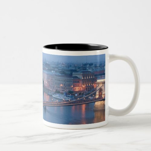 HUNGARY Budapest Szechenyi Chain Bridge 3 Two_Tone Coffee Mug
