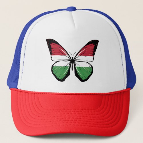 Hungary Butterfly Flag Trucker Hat