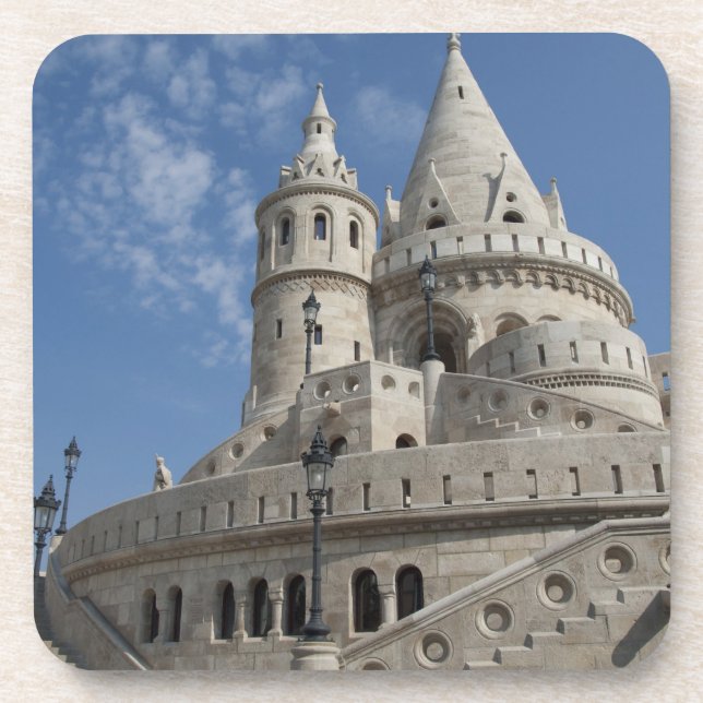 Hungary, capital city of Budapest. Buda, Castle 2 Drink Coaster (Front)