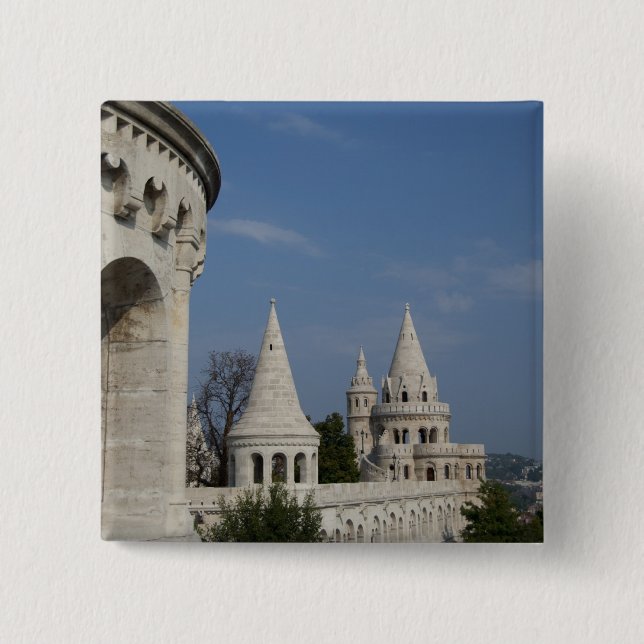 Hungary, capital city of Budapest. Buda, Castle Button (Front)
