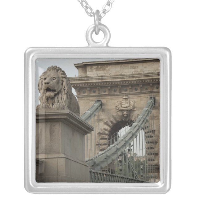 Hungary, capital city of Budapest. Historic 2 Silver Plated Necklace (Front)