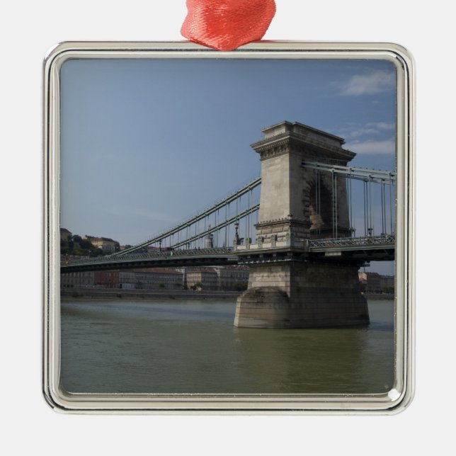 Hungary, capital city of Budapest. Historic 3 Metal Ornament (Front)