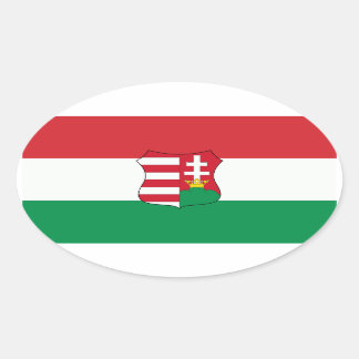 Hungary Car Oval Oval Sticker