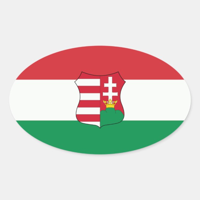 Hungary Car Oval Sticker (Front)