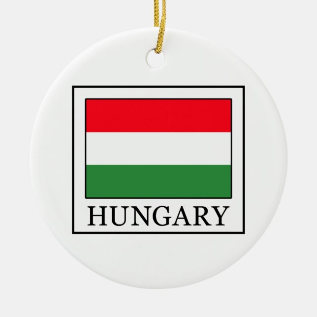 Hungary Ceramic Ornament (Front)