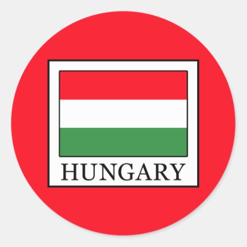 Hungary Classic Round Sticker