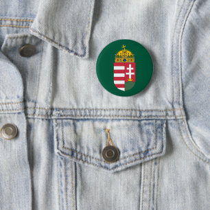 Hungary coat arms country symbol magyar emblem fla button