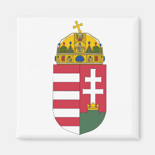 Hungary Coat of Arms 2 Inch Square Magnet