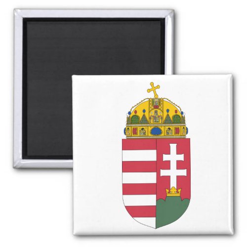 Hungary Coat of Arms 2 Inch Square Magnet