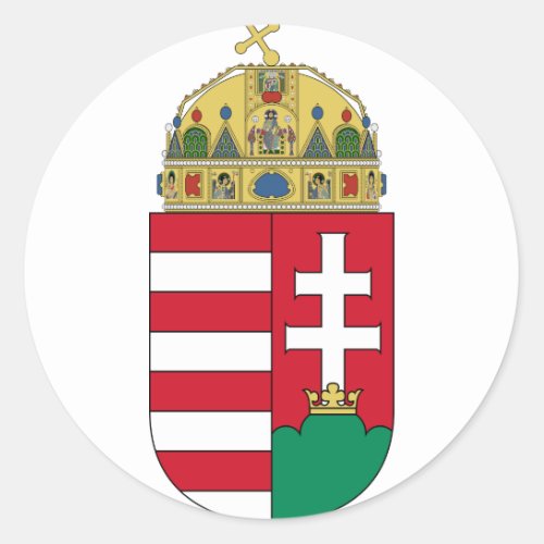 Hungary Coat of arms HU Classic Round Sticker