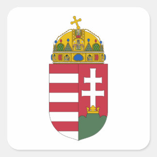 Hungary Coat of Arms Square Sticker