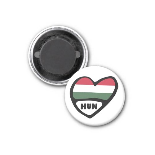 Hungary Country Code Flag Heart HUN Magnet