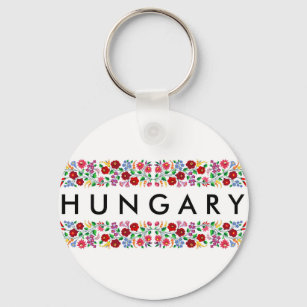 hungary country symbol name text folk motif tradit keychain
