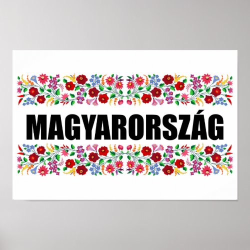 hungary country symbol name text folk motif tradit poster