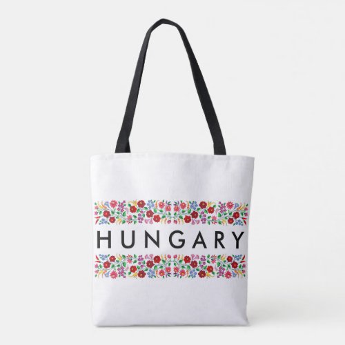 hungary country symbol name text folk motif tradit tote bag