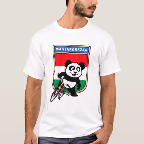 Hungary Cycling Panda T_Shirt