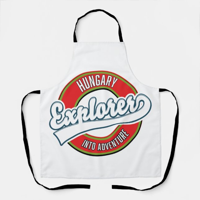 Hungary explorer into adventure logo apron (Front)