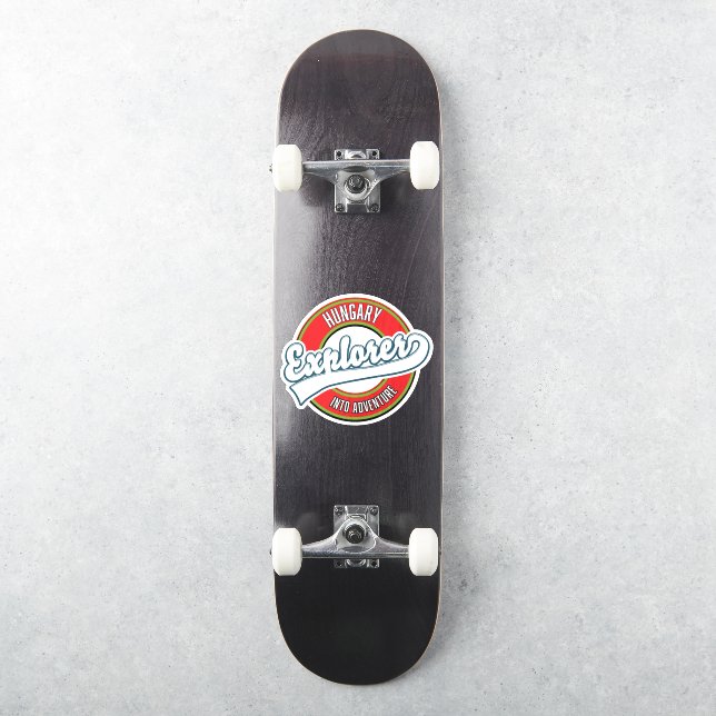Hungary explorer into adventure logo sticker (Skateboard)