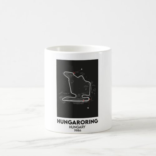 Hungary F1 circuit map  Coffee Mug