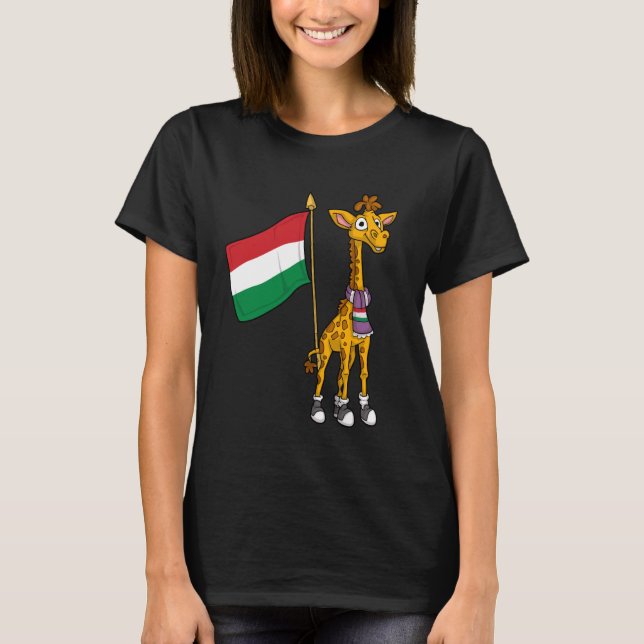 Hungary Fan Hungary Giraffe T-Shirt (Front)