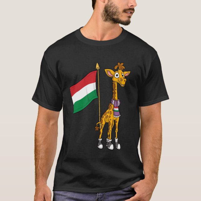 Hungary Fan Hungary Giraffe T-Shirt (Front)